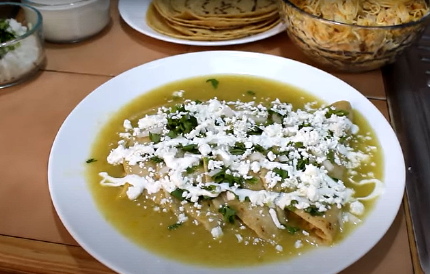 Enchiladas verdes - Cocina con Teresa